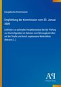 Europäische Kommission, Empfehlung vom 23. Januar 2009. Rechteckiges Cover, blau mit gelbem Rand. Logo unten rechts.