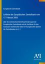 Text über Leitlinie der Europäischen Zentralbank von 2005, umgeben von blauem Hintergrund und "Antiphon Verlag" Logo.