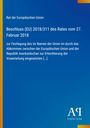Ratsbeschluss der EU zur Visaerleichterung mit Aserbaidschan; blau mit gelbem Rand und Logo „AR Antiphon Verlag“.