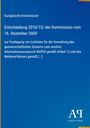 "Europäische Kommission: Entscheidung 2010/15/ der Kommission vom 16. Dezember 2009 zur Festlegung von Leitlinien..." Unten weißes Logo auf blauem Hintergrund.