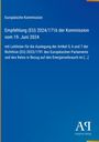 Text: Empfehlung (EU) 2024/1716 der Kommission vom 19. Juni 2024. Illustration mit blauem Hintergrund und Verlagslogo.