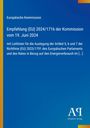 Text: Empfehlung (EU) 2024/1716, 19. Juni 2024, Leitlinien für Richtlinie (EU) 2023/1791. Blaues Design, Antiphon Verlag Logo.