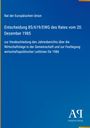 Titel: Entscheidung 85/619/EWG des Rates vom 20. Dezember 1985. Blaues Cover, Logo unten rechts.