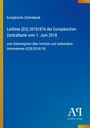 Text: "Europäische Zentralbank, Leitlinie (EU) 2018/876 vom 1. Juni 2018 zum Datenregister. Antiphon Verlag" auf blauem Hintergrund.