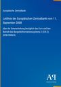 Titel: "Leitlinie der Europäischen Zentralbank vom 11. September 2008". Blauer Hintergrund mit Verlag-Logo.