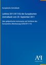 Titel der Leitlinie der Europäischen Zentralbank auf blauem Hintergrund, rechts unten Verlagslogo.