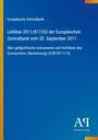 Europäische Zentralbank, Leitlinie 2011/817/EU, Verfahren des Eurosystems. Blaues Design mit gelbem Streifen links.