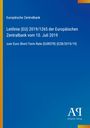Oben steht "Europäische Zentralbank". Dann "Leitlinie (EU) 2019/1265...vom 10. Juli 2019...EURSTR". Unten "Antiphon Verlag". Blaues Cover.