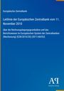 Blaue Titelseite mit Text zur "Leitlinie der Europäischen Zentralbank" und Logo des Antiphon Verlags unten rechts.