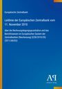 Leitlinie der Europäischen Zentralbank vom 11. November 2010. Blauer Hintergrund, Antiphon Verlag Logo.
