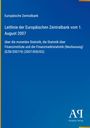 Europäische Zentralbank, Leitlinie vom 1. August 2007, über monetäre Statistik und Finanzmarktstatistik, blauer Hintergrund.