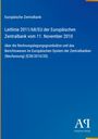 Europäische Zentralbank, Leitlinie 2011/68/EU vom 11. November 2010. Blau mit weißem Text. Logo "AQ" unten.