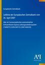 Text zur Leitlinie der Europäischen Zentralbank vom 26. April 2007, gelbes Band links, blaues Design, Antiphon Verlag.