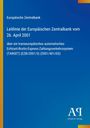 Text über Leitlinie der Europäischen Zentralbank vom 26. April 2001, blaue Farbverläufe, Logo unten rechts.