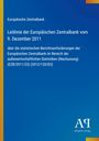 Europäische Zentralbank, Leitlinie vom 9. Dezember 2011 über Berichtserfordernisse. Blaues Layout, Logo unten rechts.