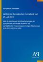 „Leitlinie der Europäischen Zentralbank vom 25. Juli 2013“; blaues Design mit gelbem Rand und Verlag-Logo unten rechts.