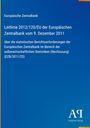 Europäische Zentralbank, Leitlinie 2012/120/EU, Text auf blauem Hintergrund, „Antiphon Verlag“ unten.