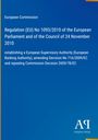 European Commission: Regulation (EU) No 1093/2010 of the European Parliament and of the Council of 24 November 2010, Buch