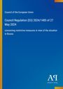 Council of the European Union: Council Regulation (EU) 2024/1485 of 27 May 2024, Buch