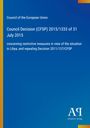 Council of the European Union: Council Decision (CFSP) 2015/1333 of 31 July 2015, Buch