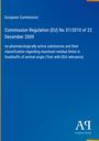 Text über EU-Verordnung zu pharmakologisch aktiven Substanzen. Blaues Cover, gelber Rand, Logo rechts unten.