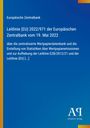 Europäische Zentralbank. Leitlinie (EU) 2022/971 vom 19. Mai 2022. Blauer Hintergrund mit gelbem Streifen. Logo unten.