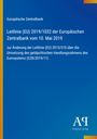Cover der Europäischen Zentralbank mit Informationen zur Leitlinie (EU) 2019/1032 und zum Antiphon Verlag.