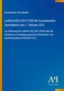 Leitlinie (EU) 2021/1829 der Europäischen Zentralbank, blaues Design, gelbe Akzentstreifen, Logo "AQ Antiphon Verlag".