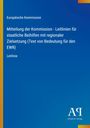 Text: Europäische Kommission, Mitteilung... regionale Zielsetzung, Leitlinie. Hintergrund: Blau mit Farbverlauf, Logo unten rechts.