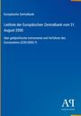 Europäische Zentralbank Leitlinie vom 31. August 2000 über geldpolitische Instrumente. Blaues Design, Logo "AΡ".