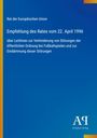 Rat der Europäischen Union: Empfehlung des Rates vom 22. April 1996, Buch