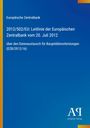 Text: "Europäische Zentralbank; 2012/502/EU: Leitlinie...Bargelddienstleistungen (EZB/2012/16)". Blaues Design mit Logo.