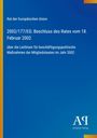 Text: 2002/177/EG: Beschluss des Rates vom 18. Februar 2002 über Beschäftigungspolitik. Logo: Antiphon Verlag. Hintergrund blau.