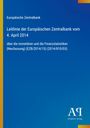Text: Europäische Zentralbank, Leitlinie vom 4. April 2014, monetäre und Finanzstatistiken. Blaues Cover mit Logo.