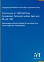 Entscheidung Nr. 1692/96/EG, Europäisches Parlament, Leitlinien Verkehr, blaues Cover mit weißem Text, Verlagssymbol unten.