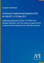 „European Commission Commission Implementing Regulation (EU) No 540/2011 of 25 May 2011.“ Blau mit kleinem Logo.