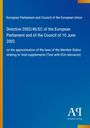 European Parliament and Council of the European Union: Directive 2002/46/EC of the European Parliament and of the Council of 10 June 2002, Buch