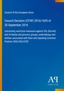 Council of the European Union: Council Decision (CFSP) 2016/1693 of 20 September 2016, Buch