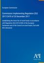 Text: Verordnung (EU) 2017/2470 zur Liste neuartiger Lebensmittel. Blau mit EU-Kommissionstext, Buchverlagslogo unten.