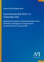 Council of the European Union: Council Decision (EU) 2025/71 of 10 December 2024, Buch