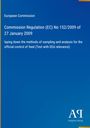 Text über EU-Verordnung zur Probenahme von Futtermitteln; blau-weißer Hintergrund; Antiphon Verlag Logo unten rechts.