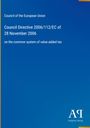 Council of the European Union: Council Directive 2006/112/EC of 28 November 2006, Buch