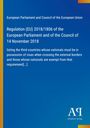Weißer Text auf blauem Hintergrund: Regulation (EU) 2018/1806 zu Visabedingungen. Unten rechts kleines Logo „AR Antiphon Verlag“.