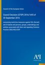 Council of the European Union: Council Decision (CFSP) 2016/1693 of 20 September 2016, Buch