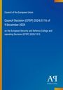 Ratsbeschluss (GASP) 2024/3116 vom 9. Dezember 2024 zur Aufhebung Beschluss (GASP) 2020/1515, blaues Design mit Logo.