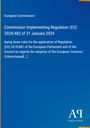 Text: "European Commission, Commission Implementing Regulation (EU) 2024/482 of 31 January 2024, laying down rules [...]". Unten Logo.