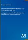 Text: "European Commission. Commission Implementing Regulation (EU) 2022/964 of 10 June 2022." Blaues Hintergrunddesign.