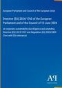 Europäisches Parlament, Rat der EU: Richtlinie (EU) 2024/1760 zu Unternehmensverantwortung. Blaues Design, Verlag-Logo.