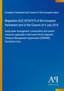 Text über EU-Verordnung 2018/975, Fischereimanagement, blauer Hintergrund, gelbe Akzente, Logo "AA Antiphon Verlag".
