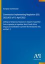 Text: "European Commission, Commission Implementing Regulation (EU) 2022/632 of 13 April 2022...". Blau mit gelber Ecke, Logo rechts.